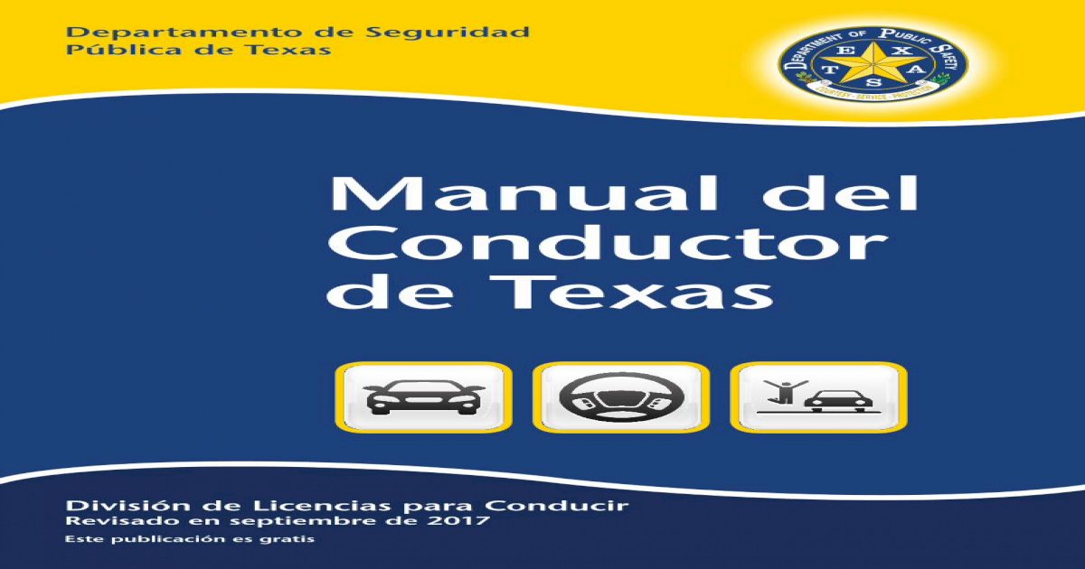 Manual del Conductor de Texas Free DMV Practice Test for